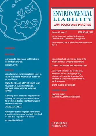 Could rights of nature be overlapping, redundant and conflicting regarding existing environmental protection? An overview of four selected European domestic law frameworks