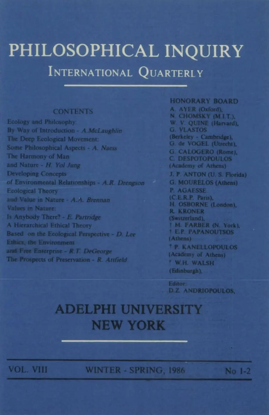 “The Basic Principles of Deep Ecology”