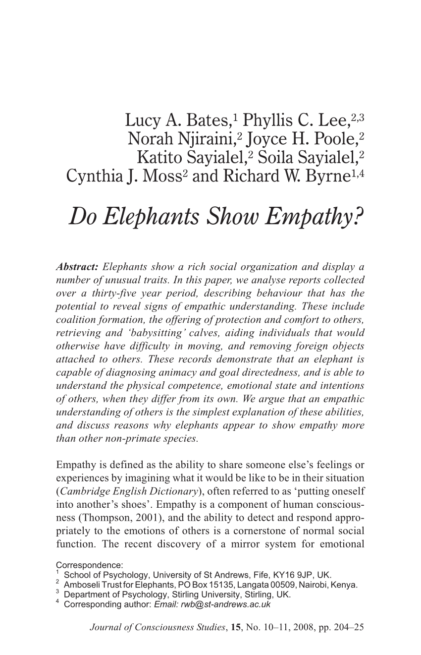 “Do Elephants Show Empathy?”