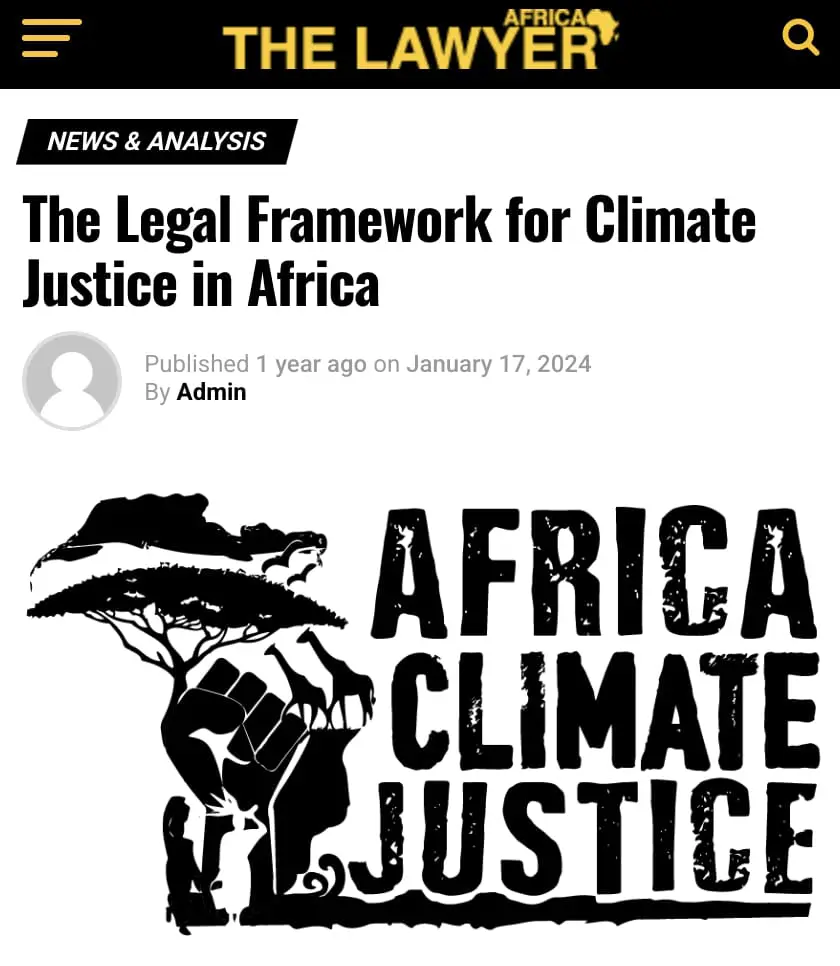 The Legal Framework for Climate Justice in Africa