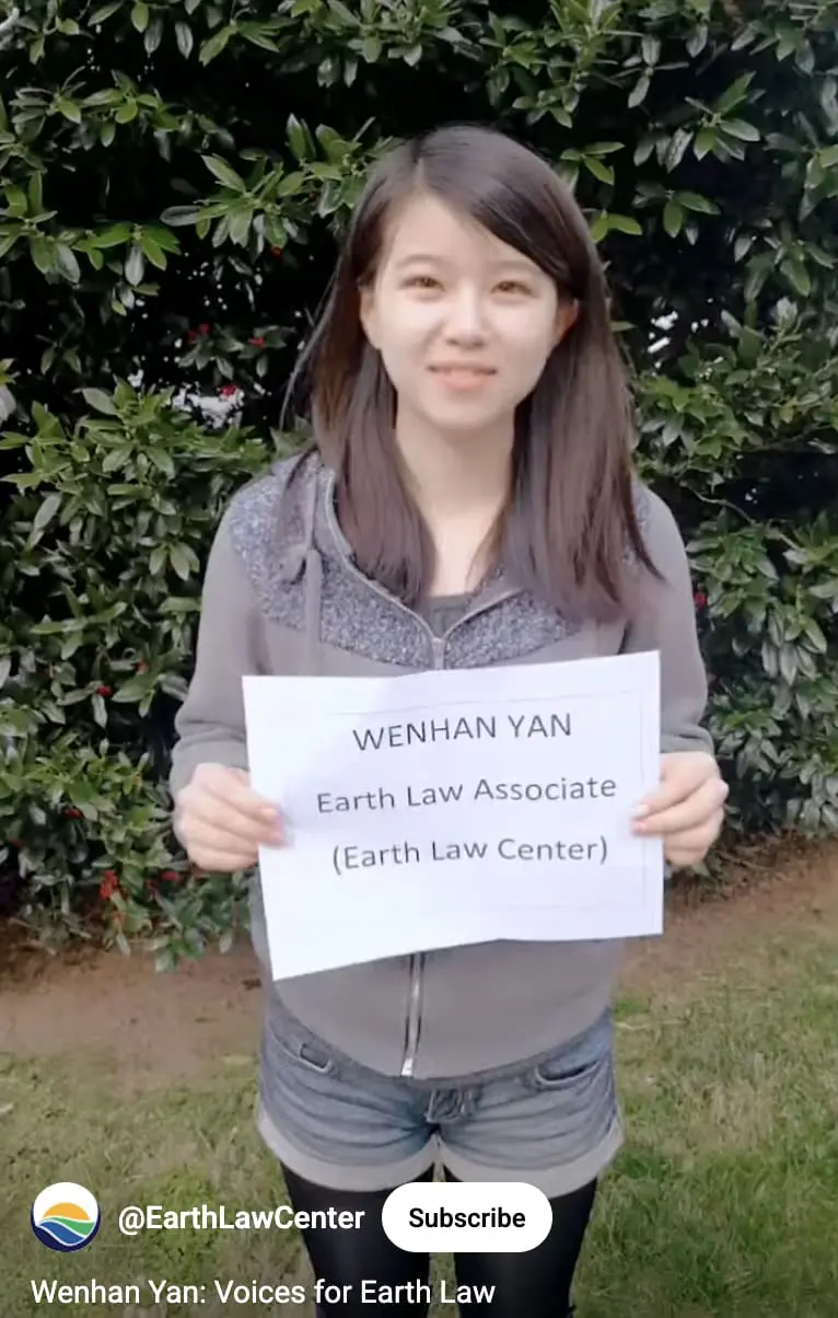 Wenhan Yan: Voices for Earth Law