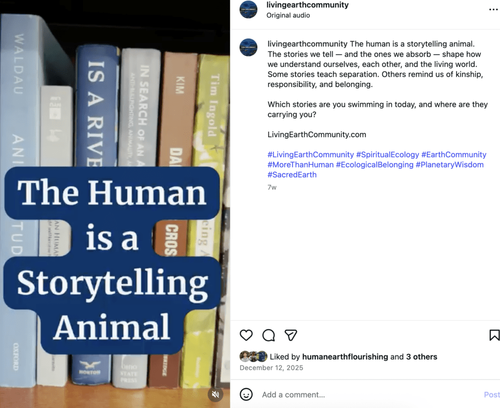 LEC Instagram post about books.