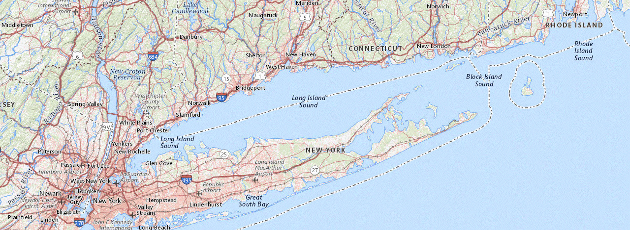 Map of New England Water Science.